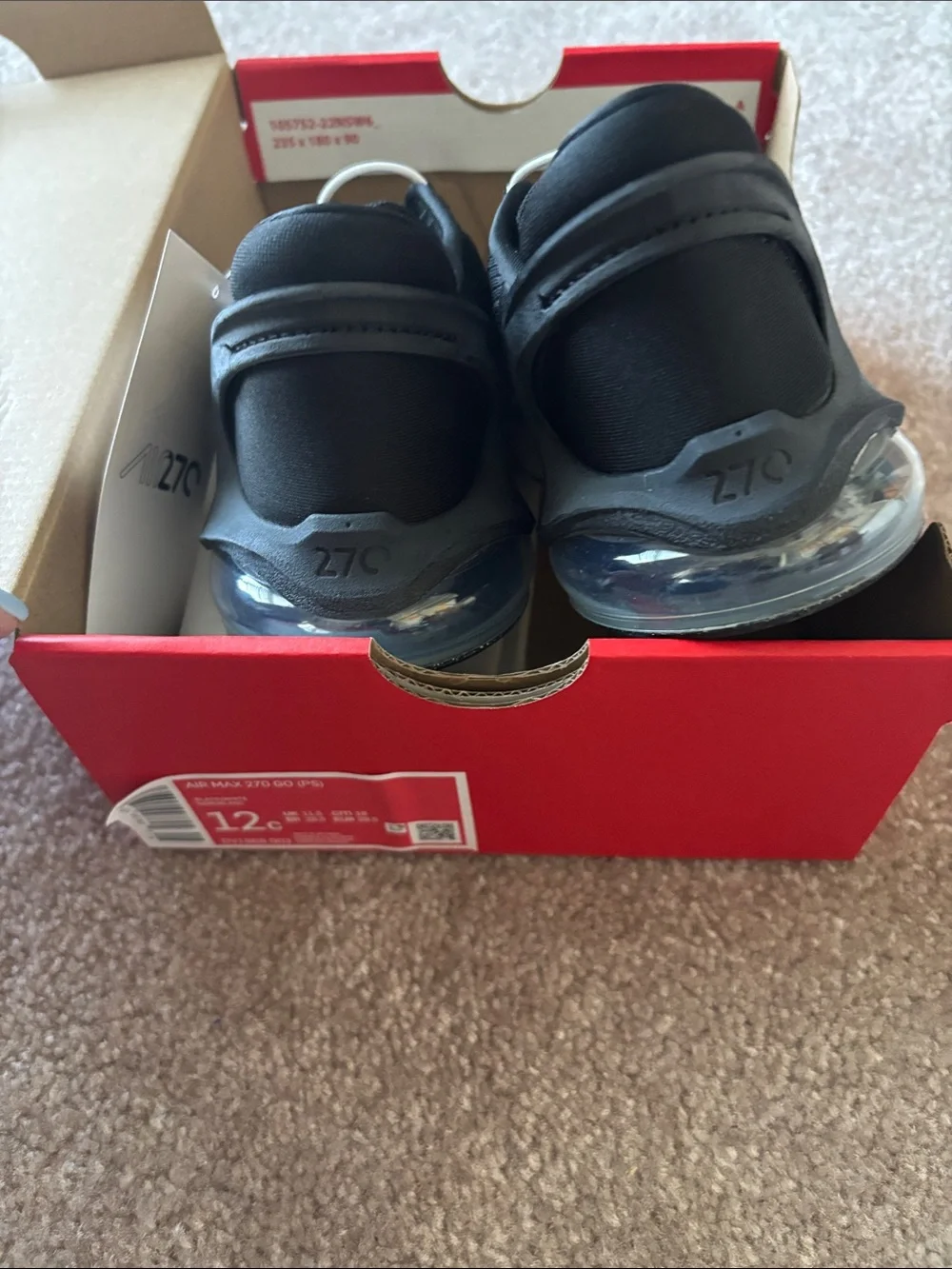 Nike Kids Black and White Athletic Running Shoes